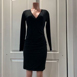 Banana Republic Black Long Sleeve‎ V Neck Mini Dress